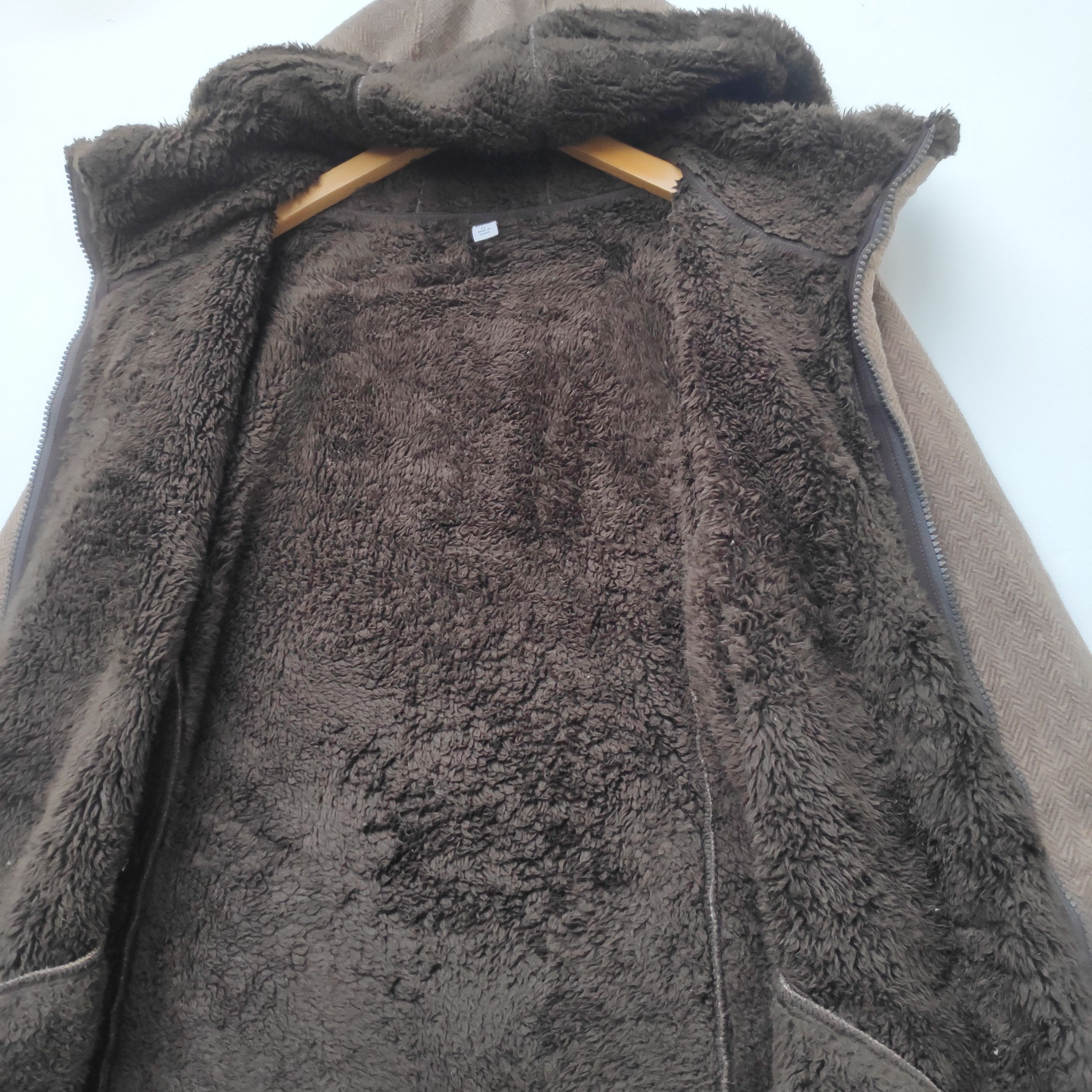 Japanese Brand × Uniqlo UNIQLO FLEECE SHERPA TRENCH HOODIE XL SIZE BROWN Size US XL / EU 56 / 4 - 6 Thumbnail