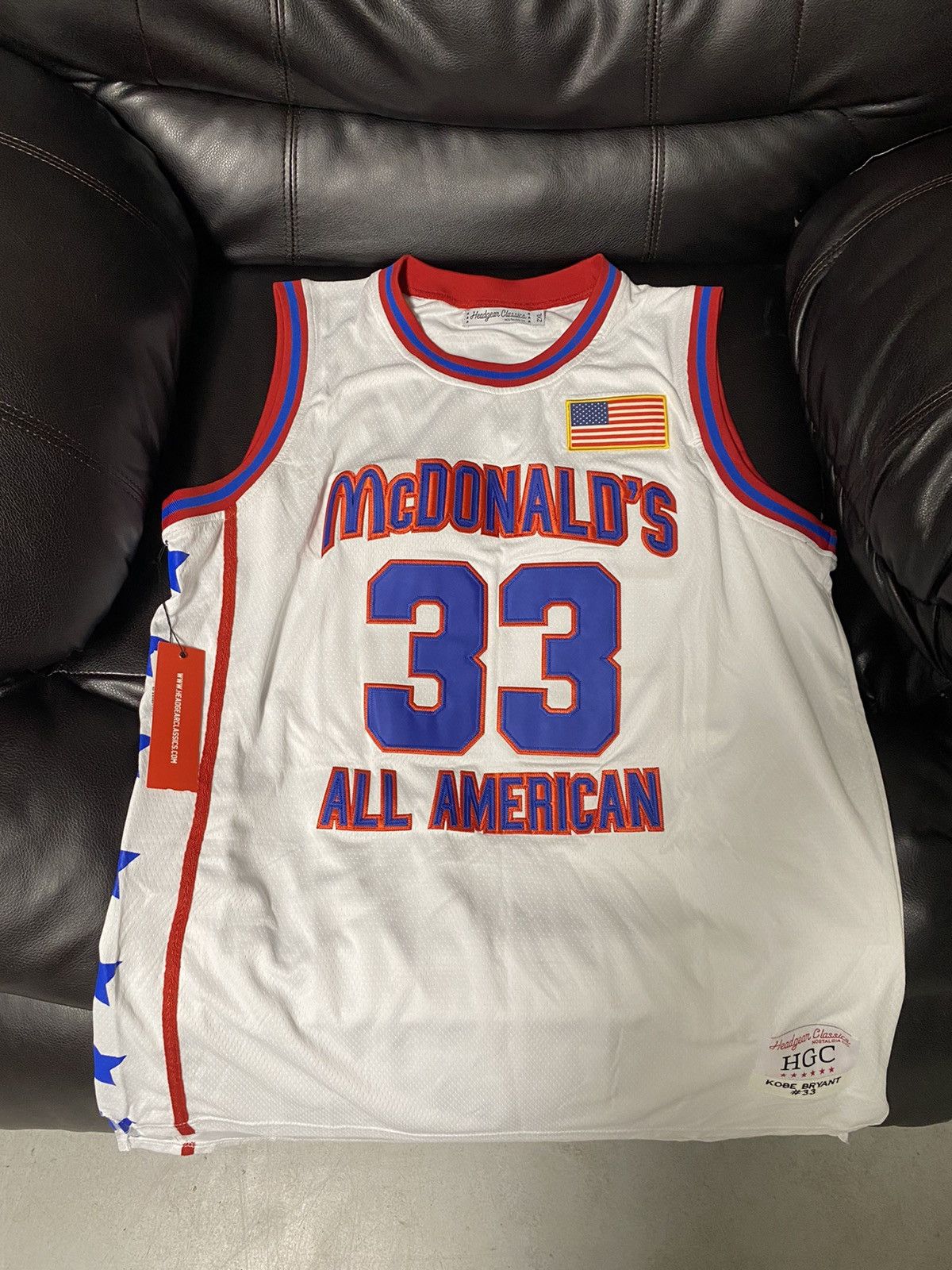 Kobe Bryant McDonalds All American Blue Stitched Basketball Jersey Large #33