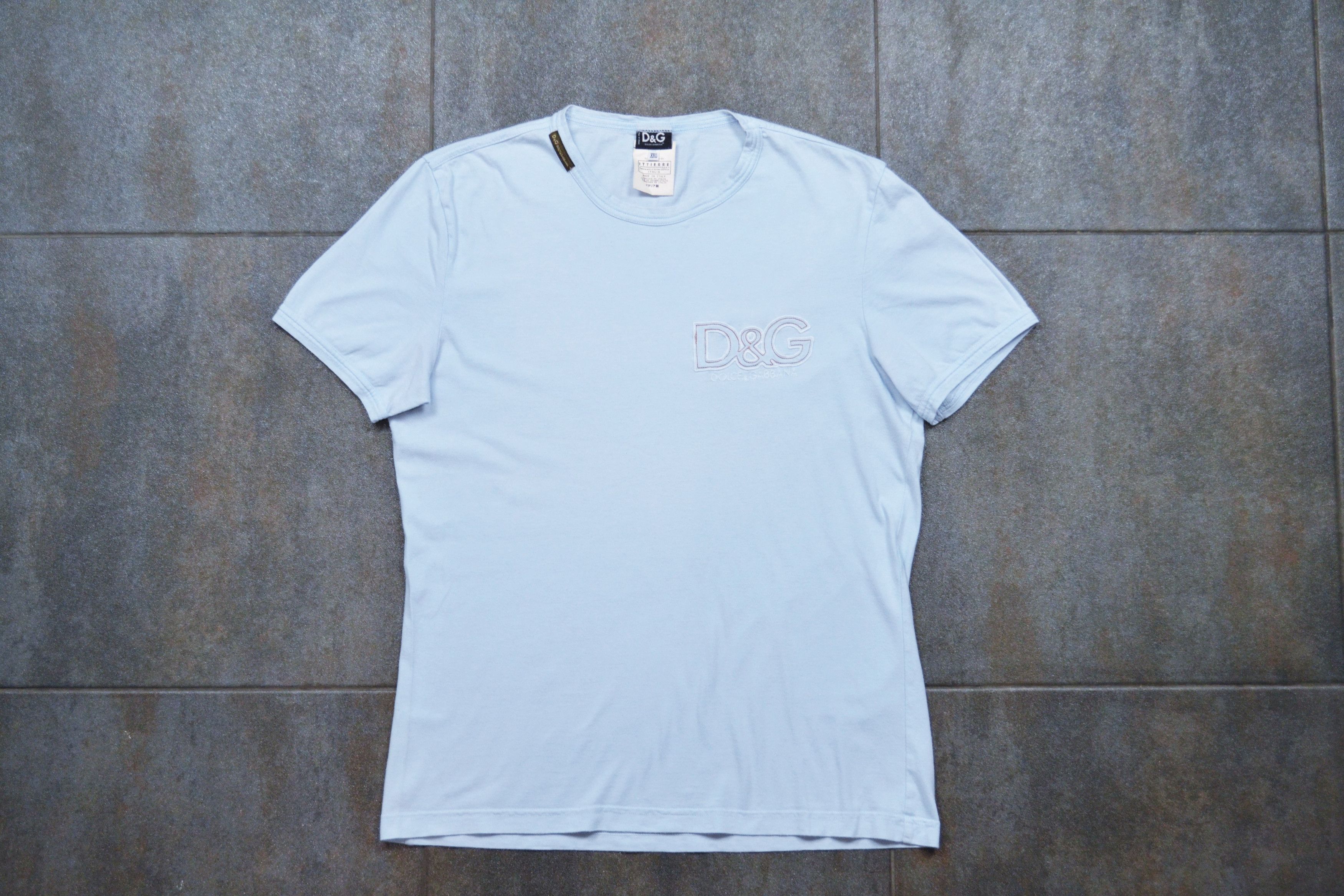 Dolce & Gabbana × Vintage Vintage Dolce & Gabbana Big Logo Embroidered Ringer T-Shirt Size US M / EU 48-50 / 2 - 5 Thumbnail