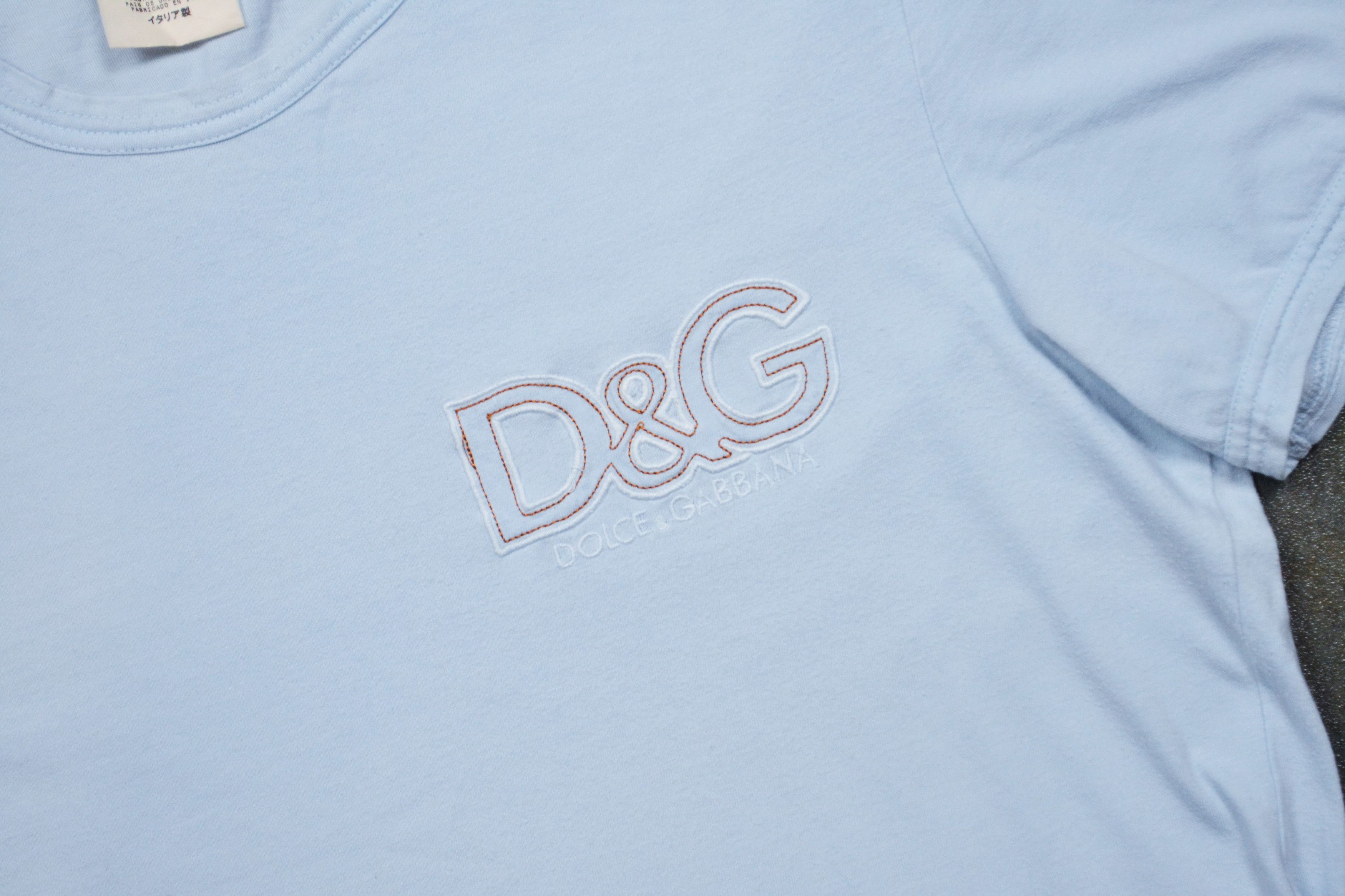 Dolce & Gabbana × Vintage Vintage Dolce & Gabbana Big Logo Embroidered Ringer T-Shirt Size US M / EU 48-50 / 2 - 7 Thumbnail