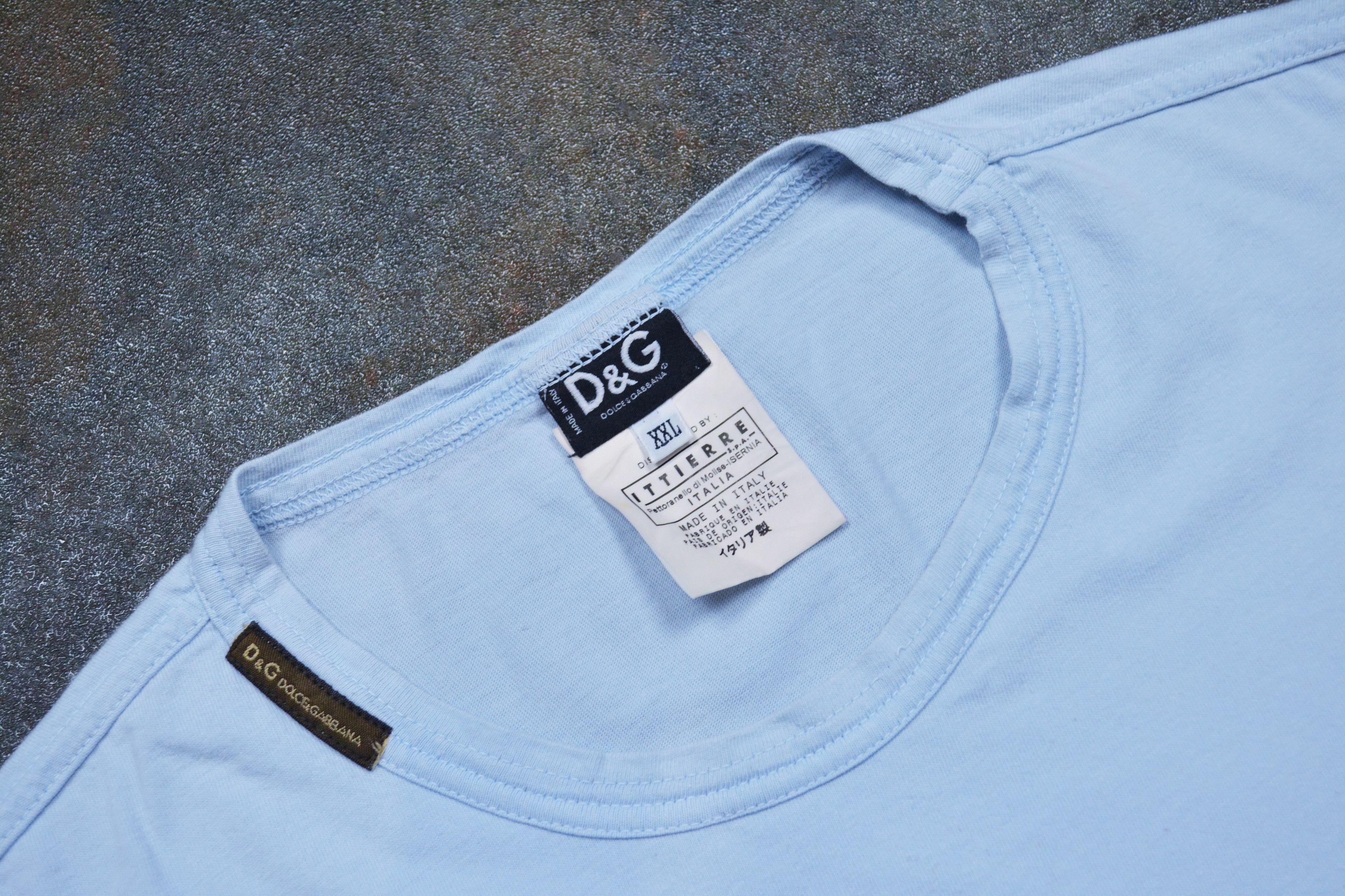 Dolce & Gabbana × Vintage Vintage Dolce & Gabbana Big Logo Embroidered Ringer T-Shirt Size US M / EU 48-50 / 2 - 8 Thumbnail