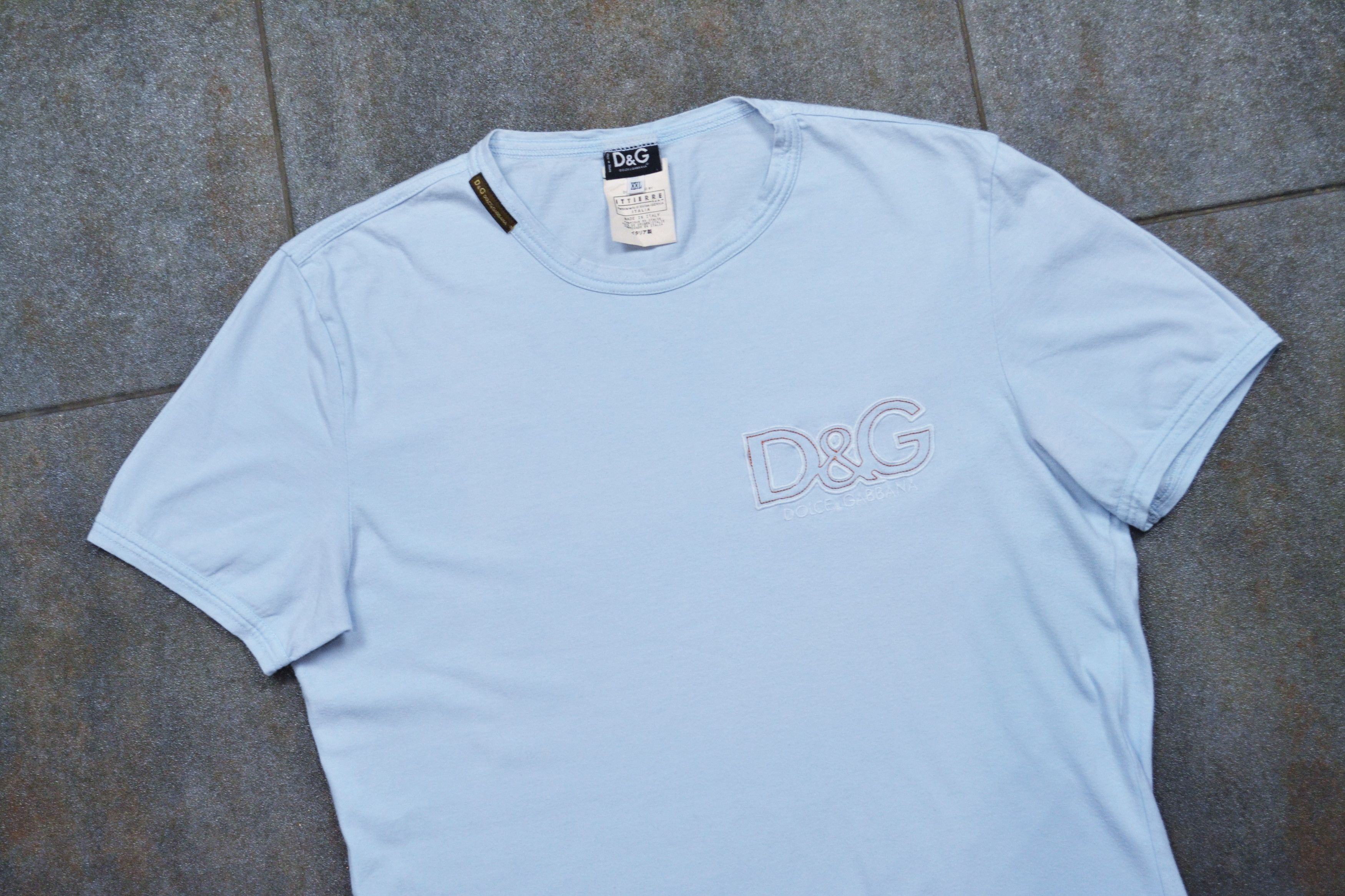 Dolce & Gabbana × Vintage Vintage Dolce & Gabbana Big Logo Embroidered Ringer T-Shirt Size US M / EU 48-50 / 2 - 1 Thumbnail