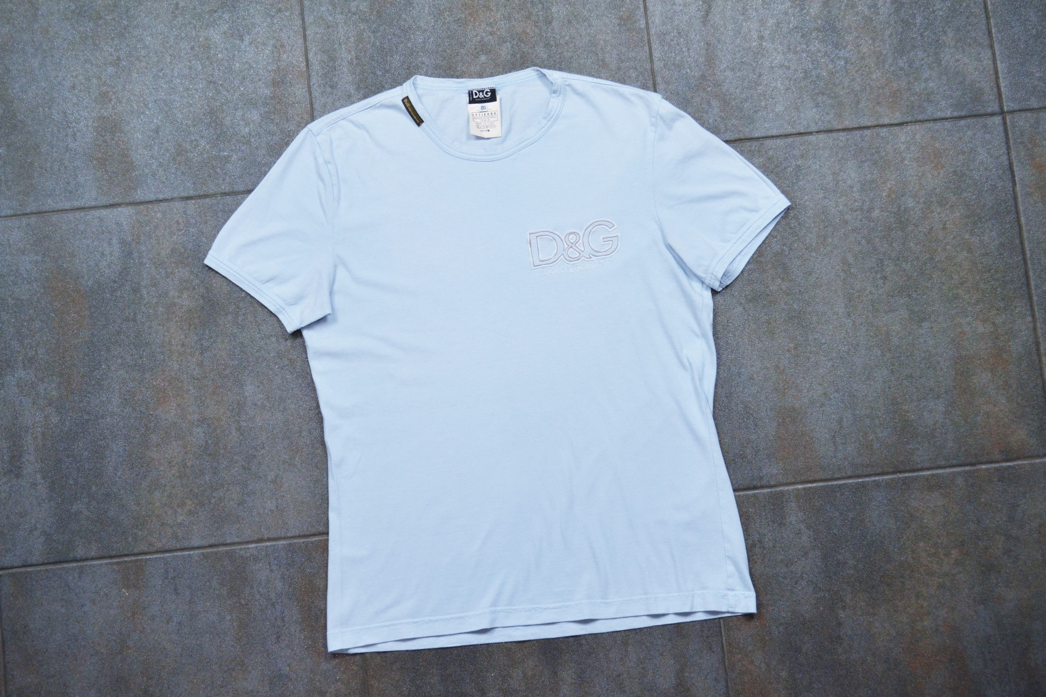 Dolce & Gabbana × Vintage Vintage Dolce & Gabbana Big Logo Embroidered Ringer T-Shirt Size US M / EU 48-50 / 2 - 6 Thumbnail