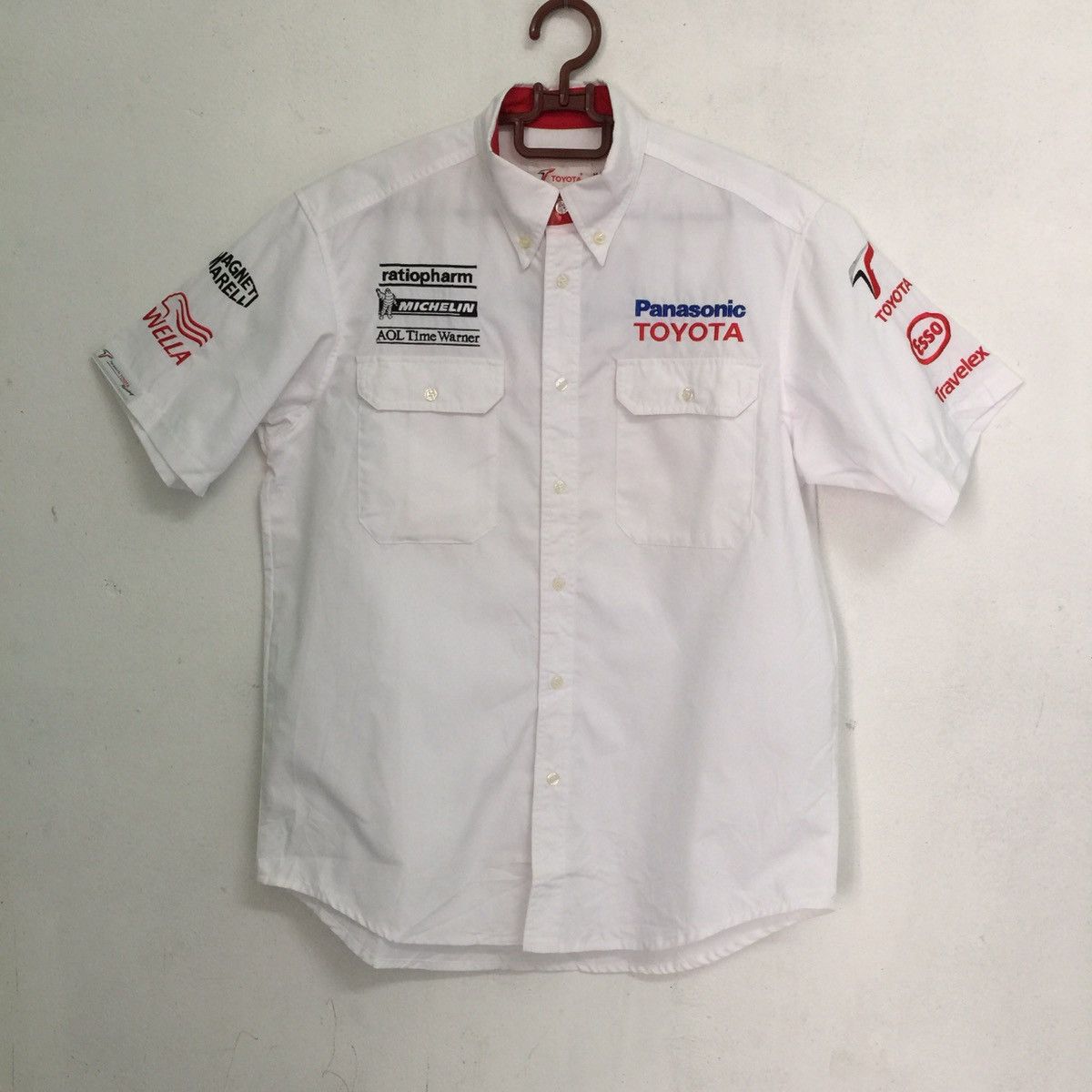 Toyota panasonic michelin magnet marelli button up shirt
