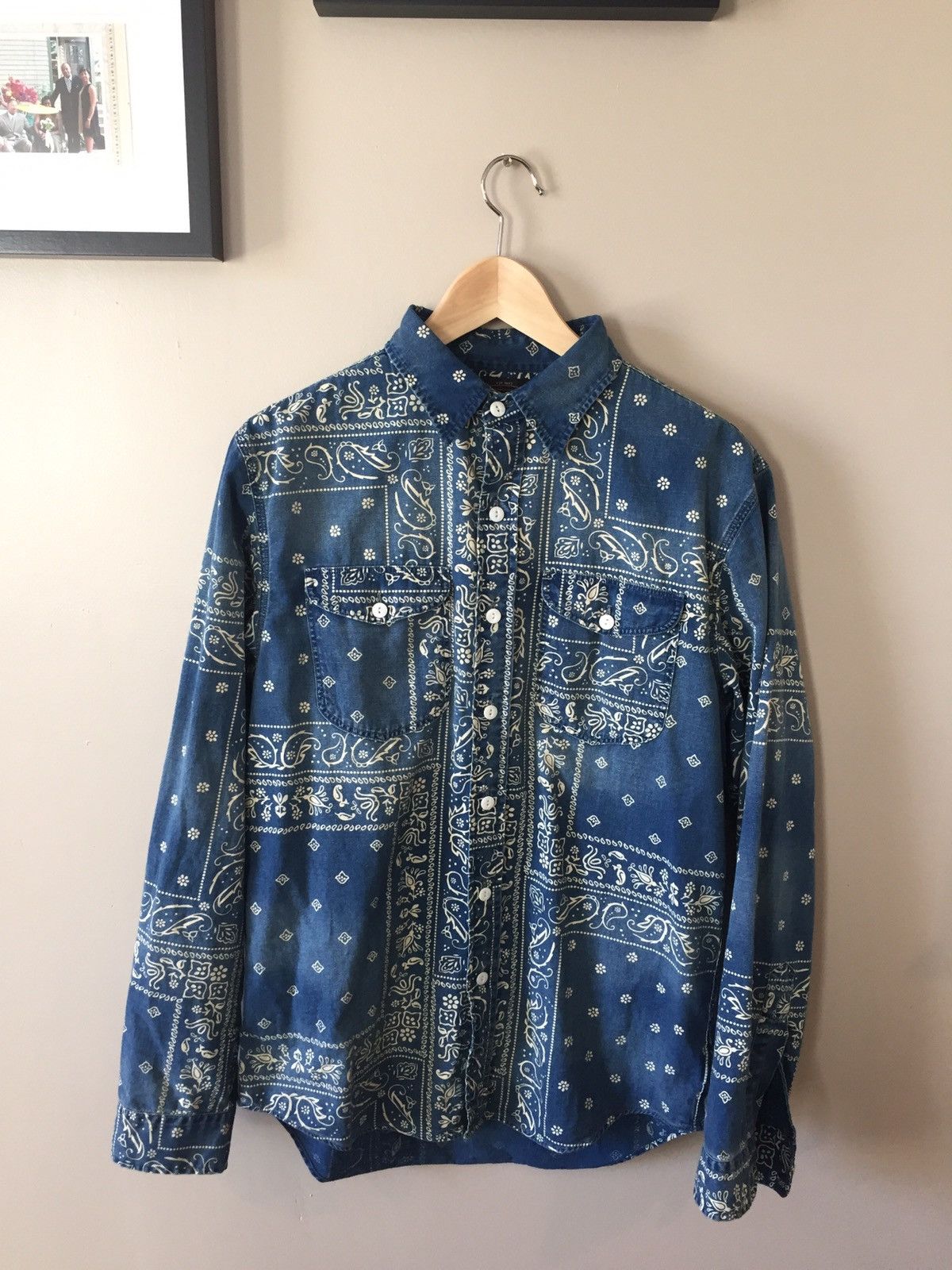 RRL Ralph Lauren BANDANA SHIRT Size US M / EU 48-50 / 2 - 1 Thumbnail