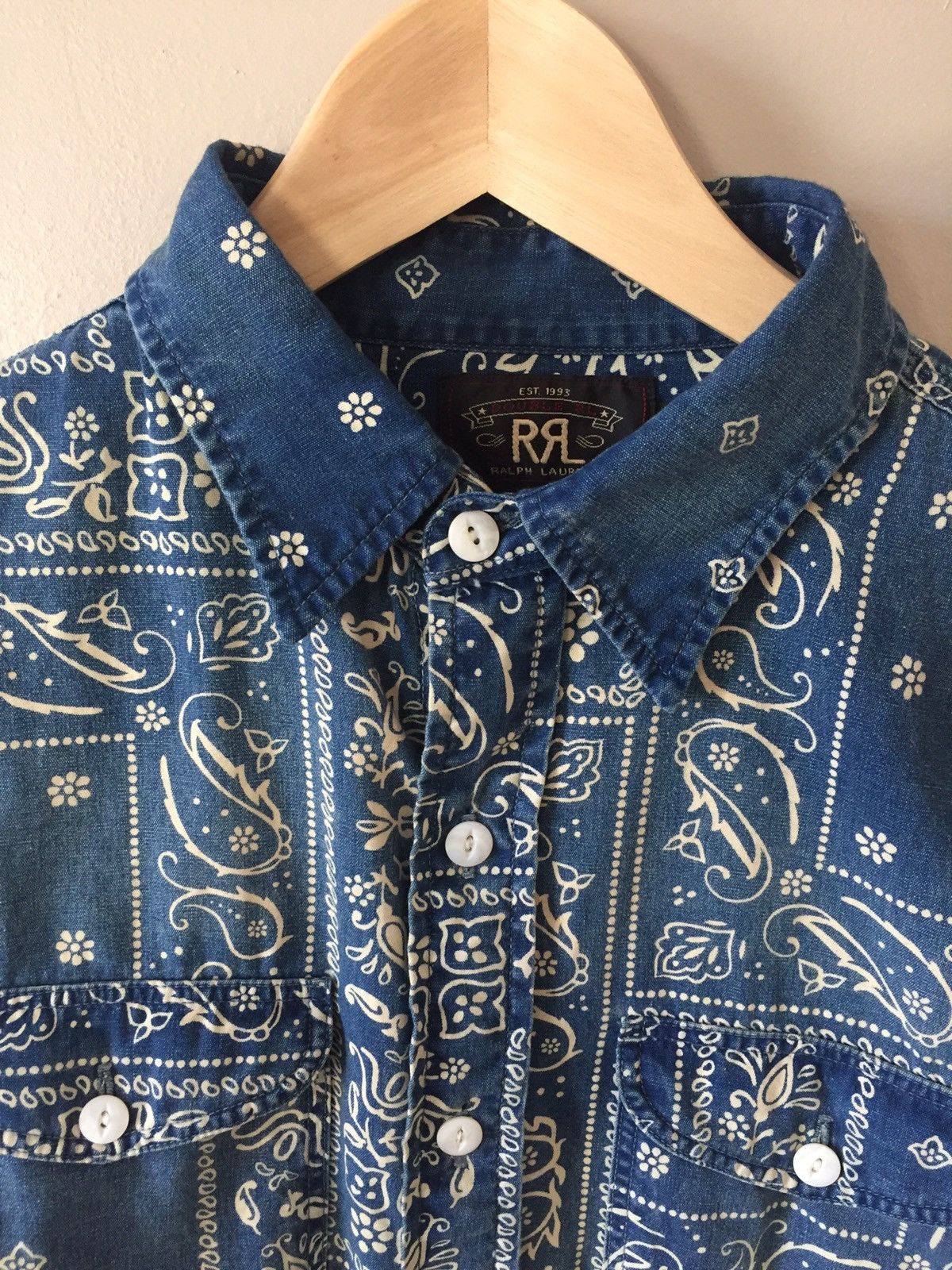RRL Ralph Lauren BANDANA SHIRT Size US M / EU 48-50 / 2 - 2 Thumbnail