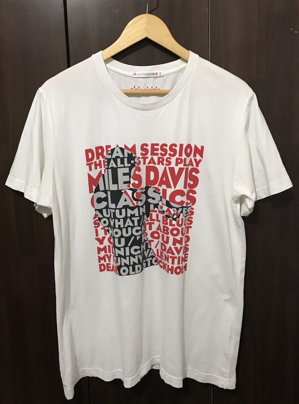 image of Band Tees x Uniqlo Miles Davis Uniqlo Tshirt Concord Music Group in White, Men's (Size XL)