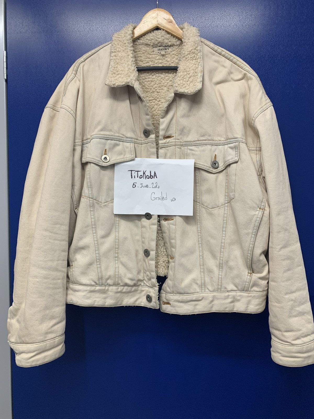 Yeezy sherpa best sale jean jacket