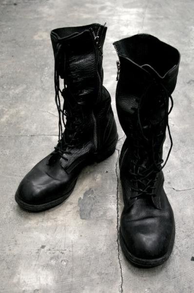Julius Julius Single Zip Lace Up Combat Boots | Grailed