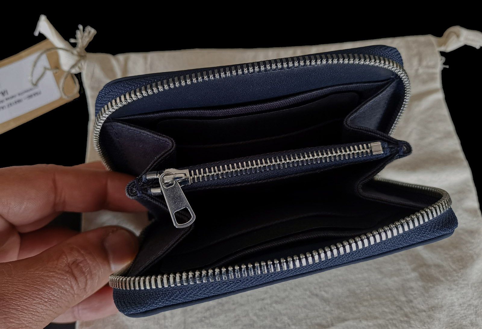 A.P.C. APC ZIP WALLET - MARINE - NEW WITH TAGS AND POUCH Size ONE SIZE - 2 Thumbnail