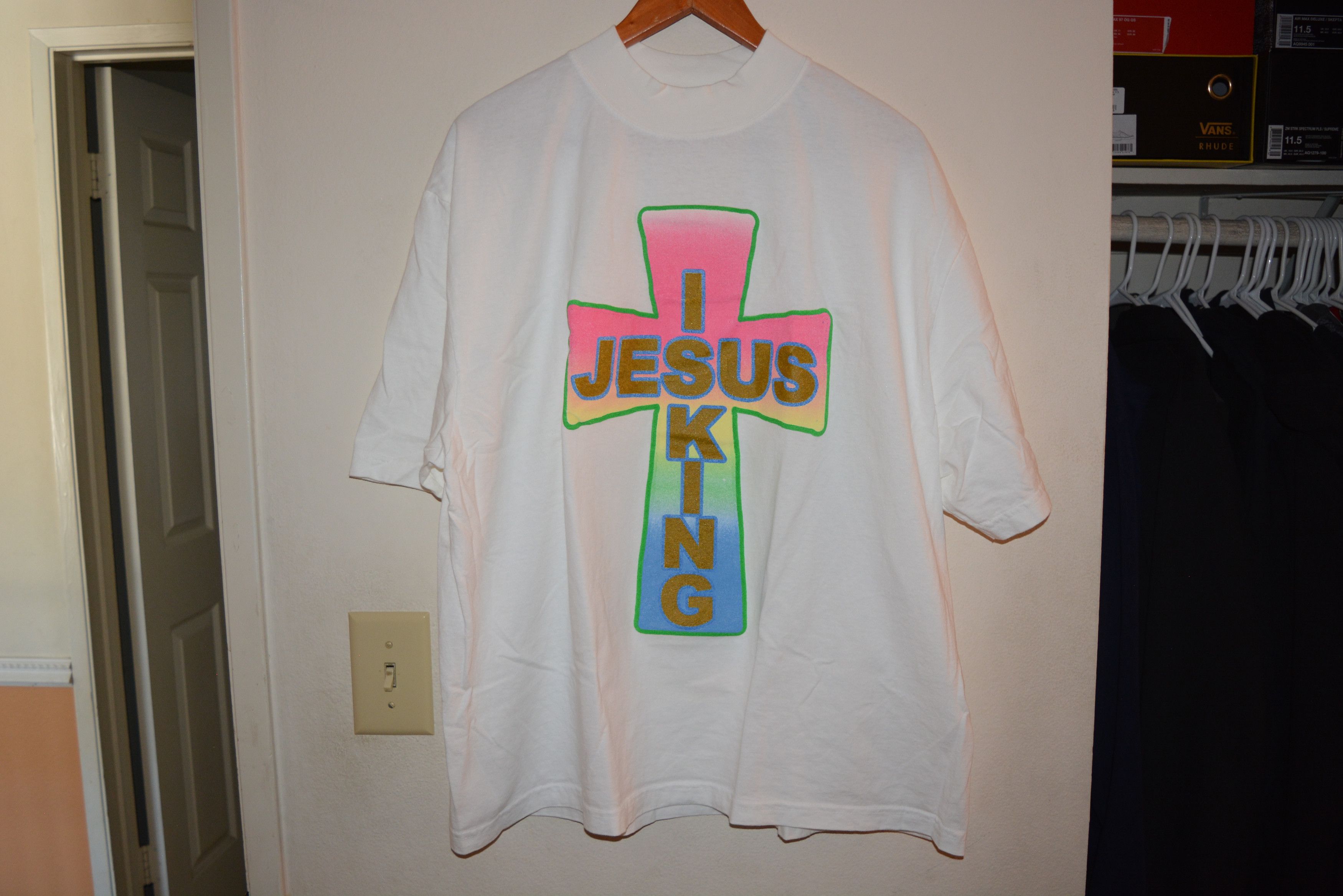 AWGE × Kanye West Kanye Awge For JIK Jesus Is King Merch Cross Tee ...