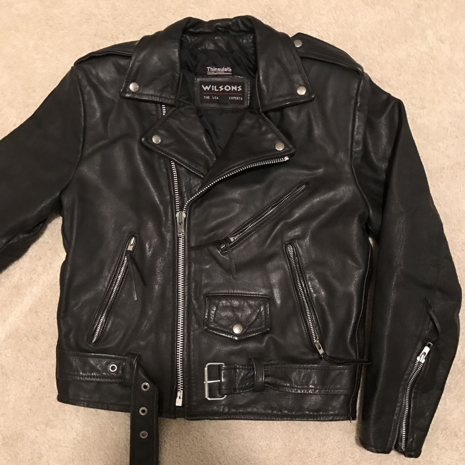 Wilsons Leather Vintage Wilsons Leather Motorcycle Jacket | Grailed