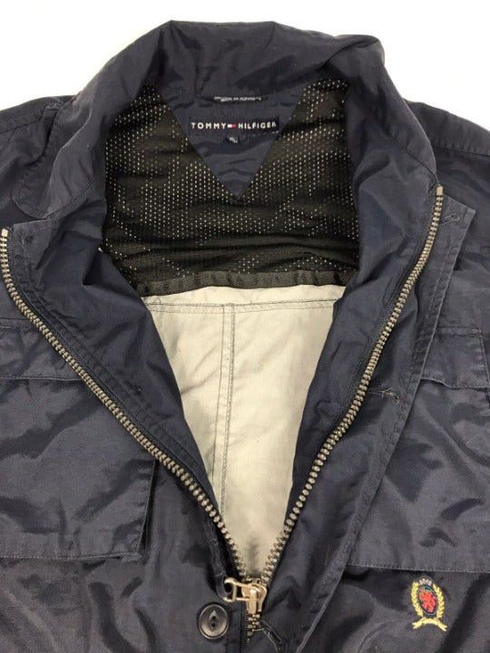 Tommy Hilfiger Vintage Tommy Hilfiger Mens XL Bomber Jacket Blue Size US XL / EU 56 / 4 - 3 Thumbnail