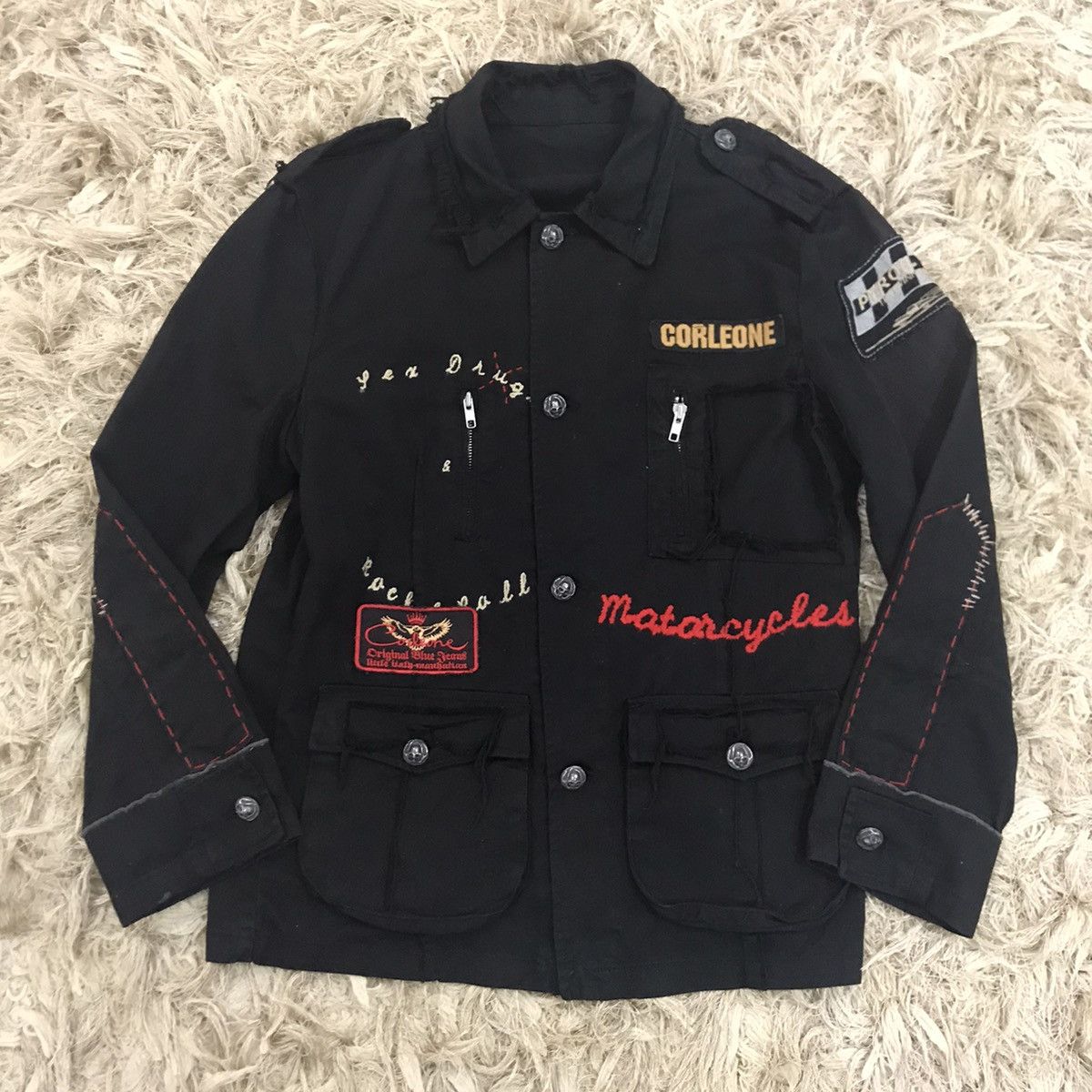 Japanese Brand Corleone Motorcycle distressed jacket Size US M / EU 48-50 / 2 - 1 Thumbnail