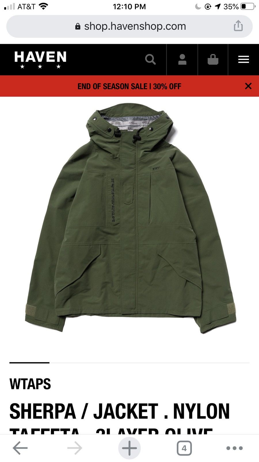 Wtaps WTaps Sherpa 3Layer Jacket sz Large | Grailed