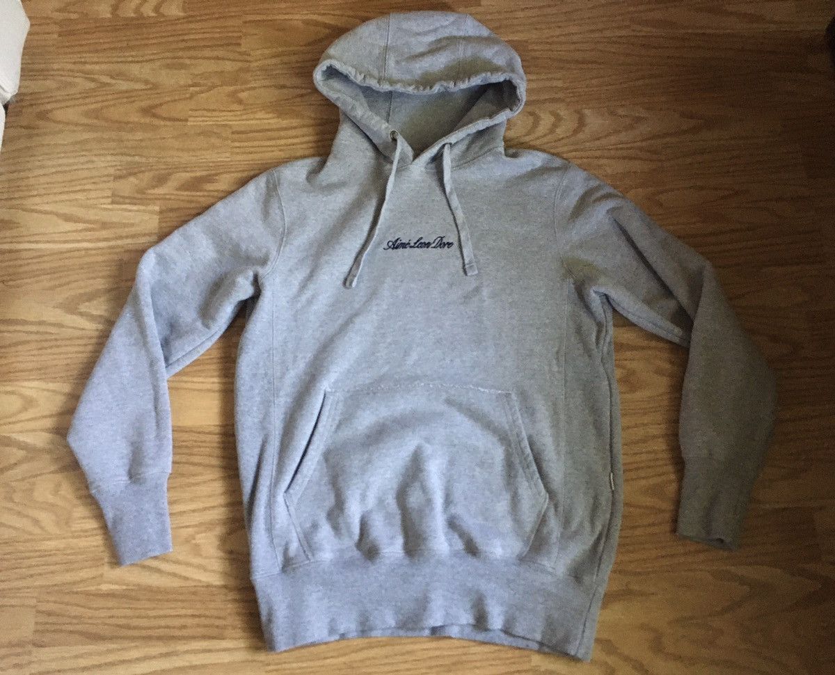 image of Aime Leon Dore Script Logo Uniform Hoodie Grey Medium Bogo, Men's