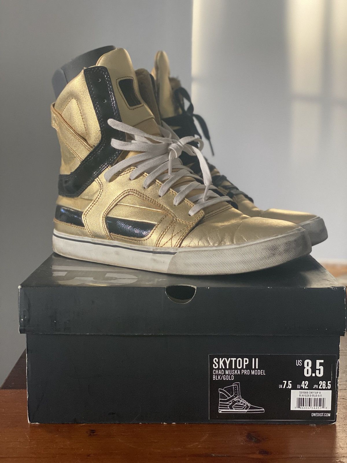 Supra Supra Skytop II x Factory 413 Black Gold Limited Grailed