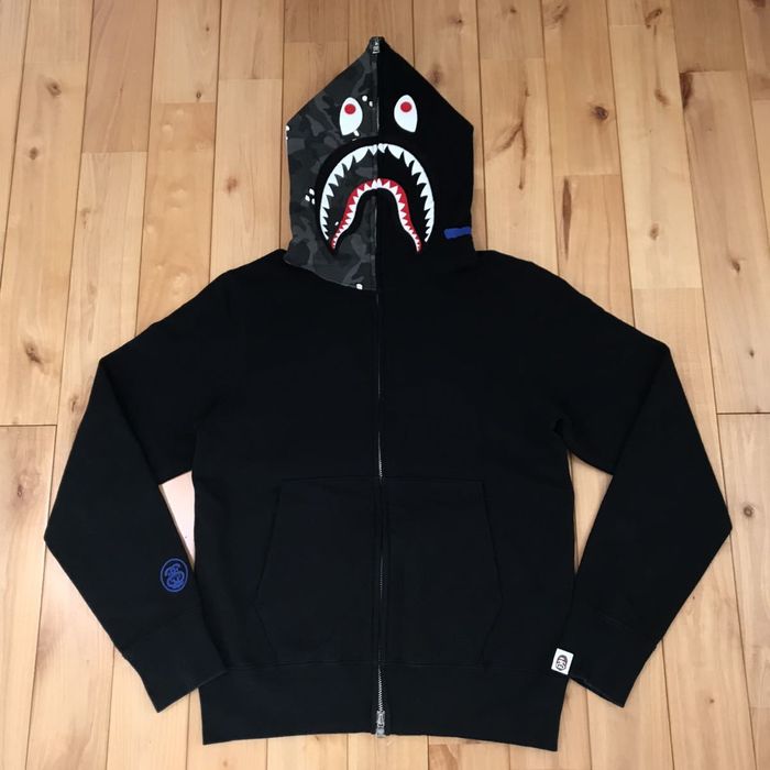 Bape sales stussy hoodie