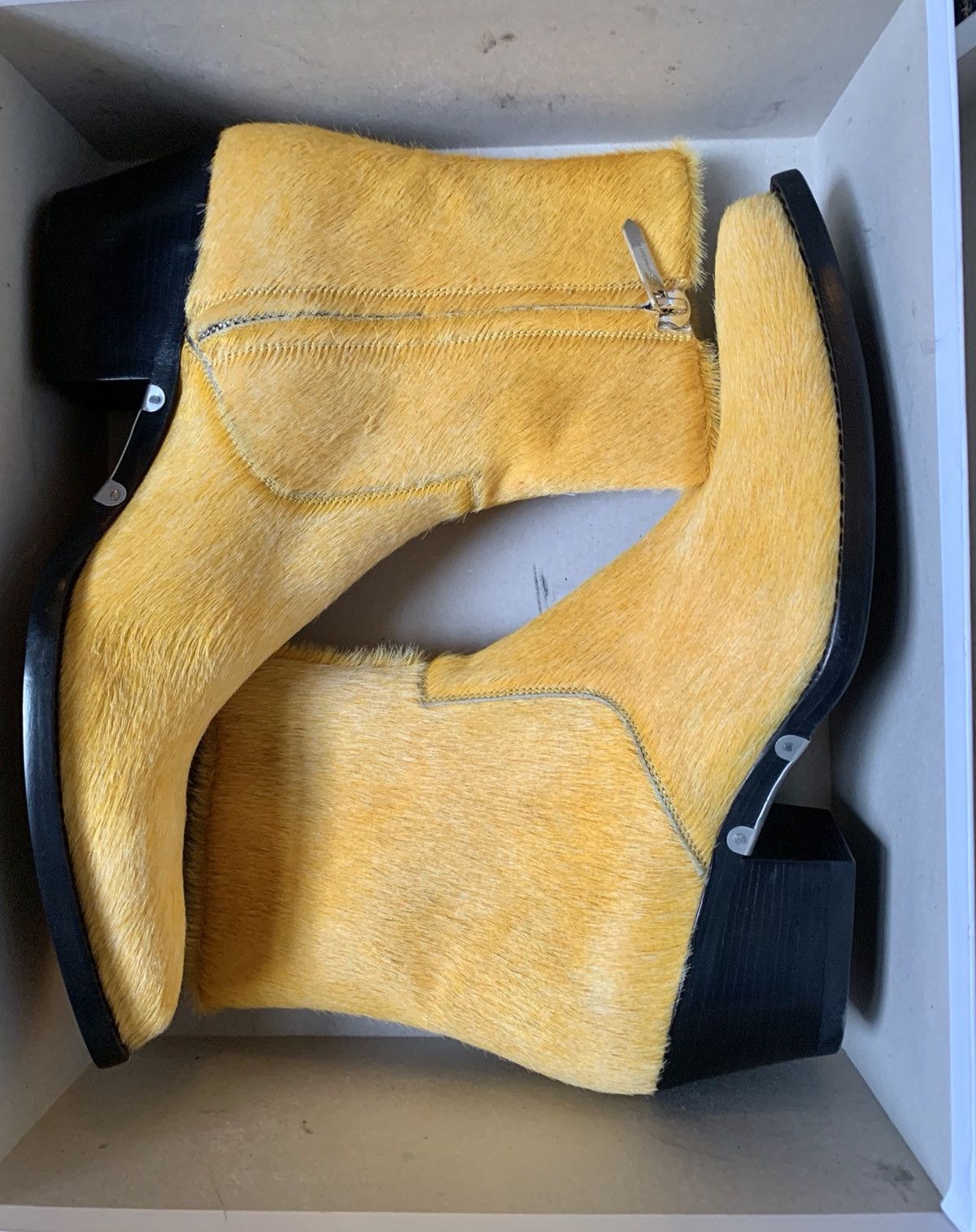 Calvin Klein 205W39NYC Raf Simons Calvin Klein 205W39NYC Lemon Calf Hair Western Ankle Boot Grailed