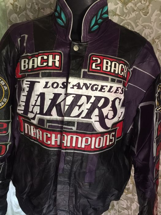 Championship LA Lakers 2001 Back 2 Back Leather Jacket