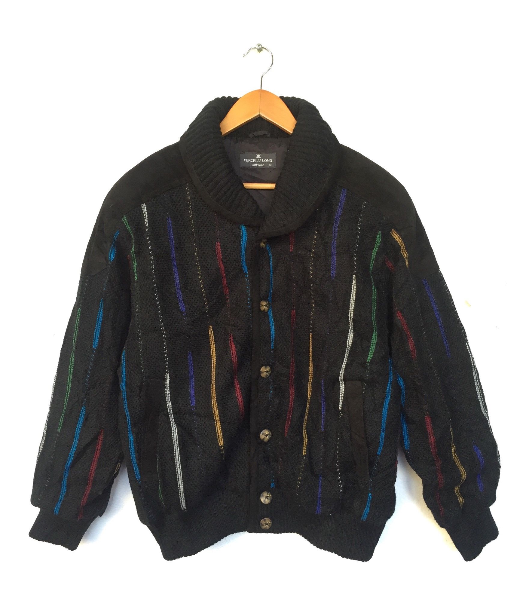 Vintage VINTAGE VERCELLI UOMO WOOL JACKET Size US M / EU 48-50 / 2 - 1 Thumbnail