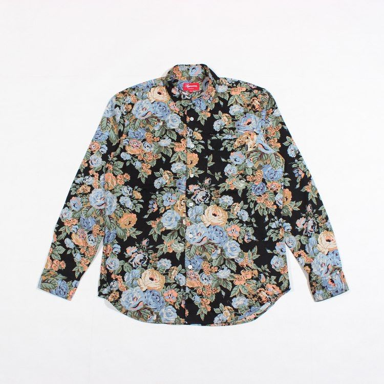 image of Supreme Floral Flower Button Up Shirt F/w14 in Flower Print, Men's (Size Small)