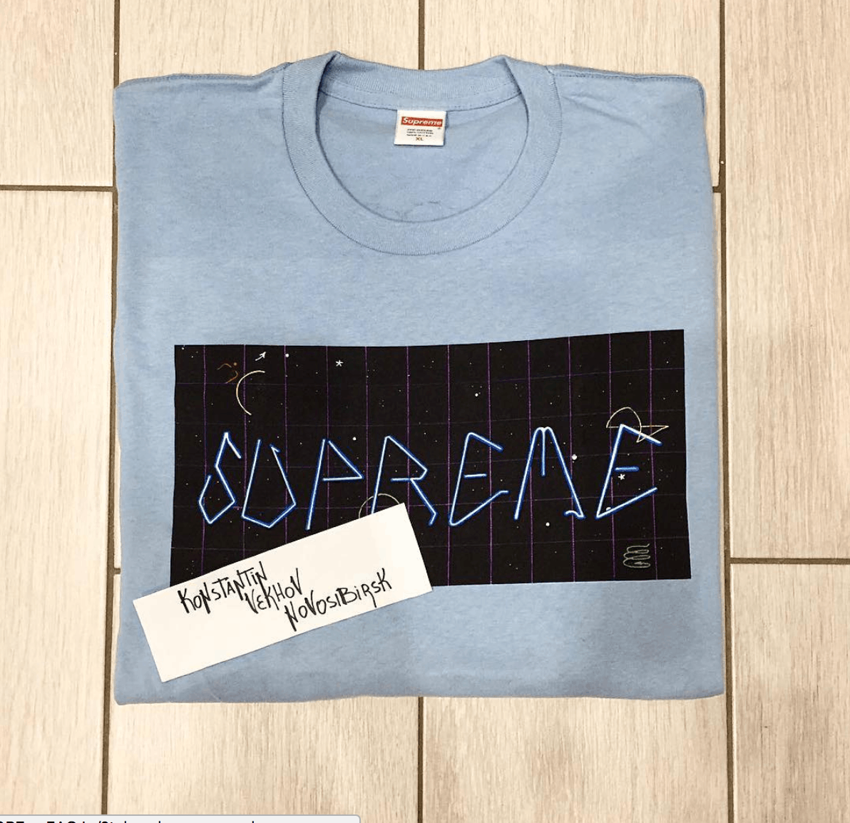 Supreme Supreme Blade Grid L/s Tee Light Blue Medium | Grailed