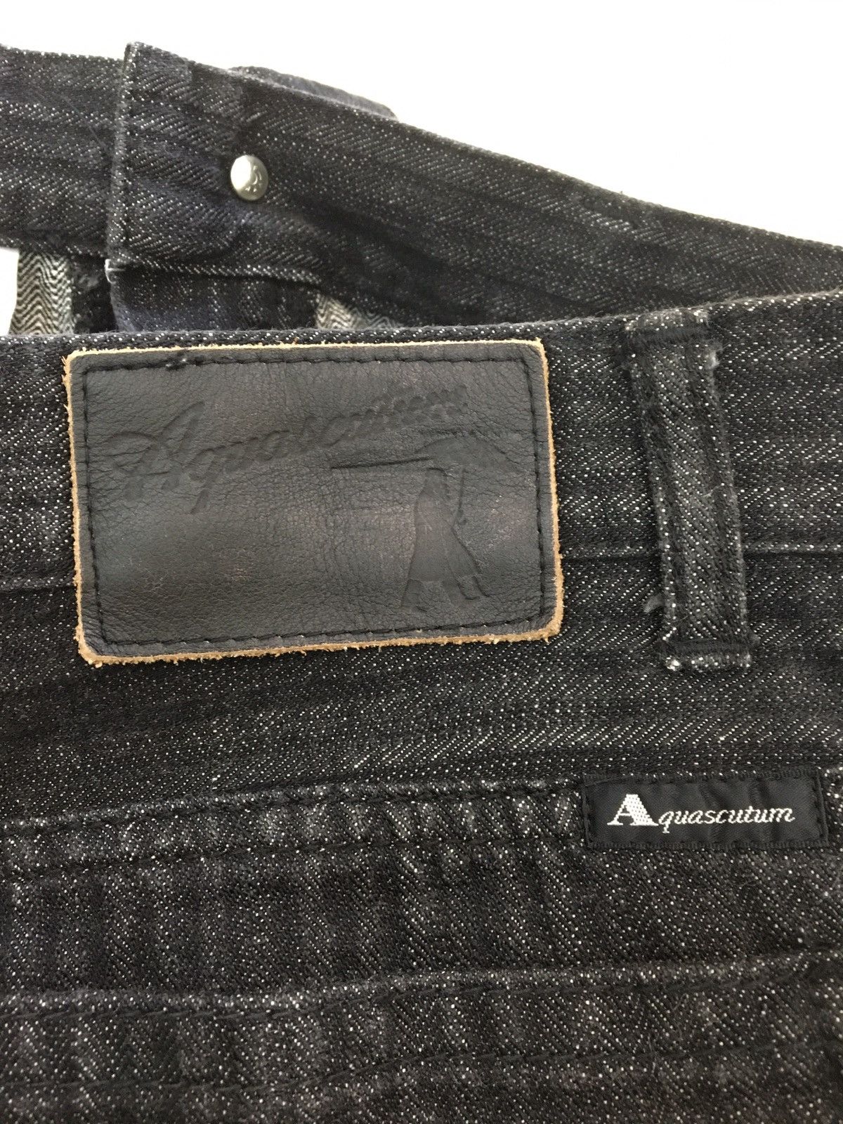 Aquascutum AQUASCUTUM - STRAIGHT FIT HICKORY STRIPE DENIM PANTS Size US 33 - 10 Thumbnail