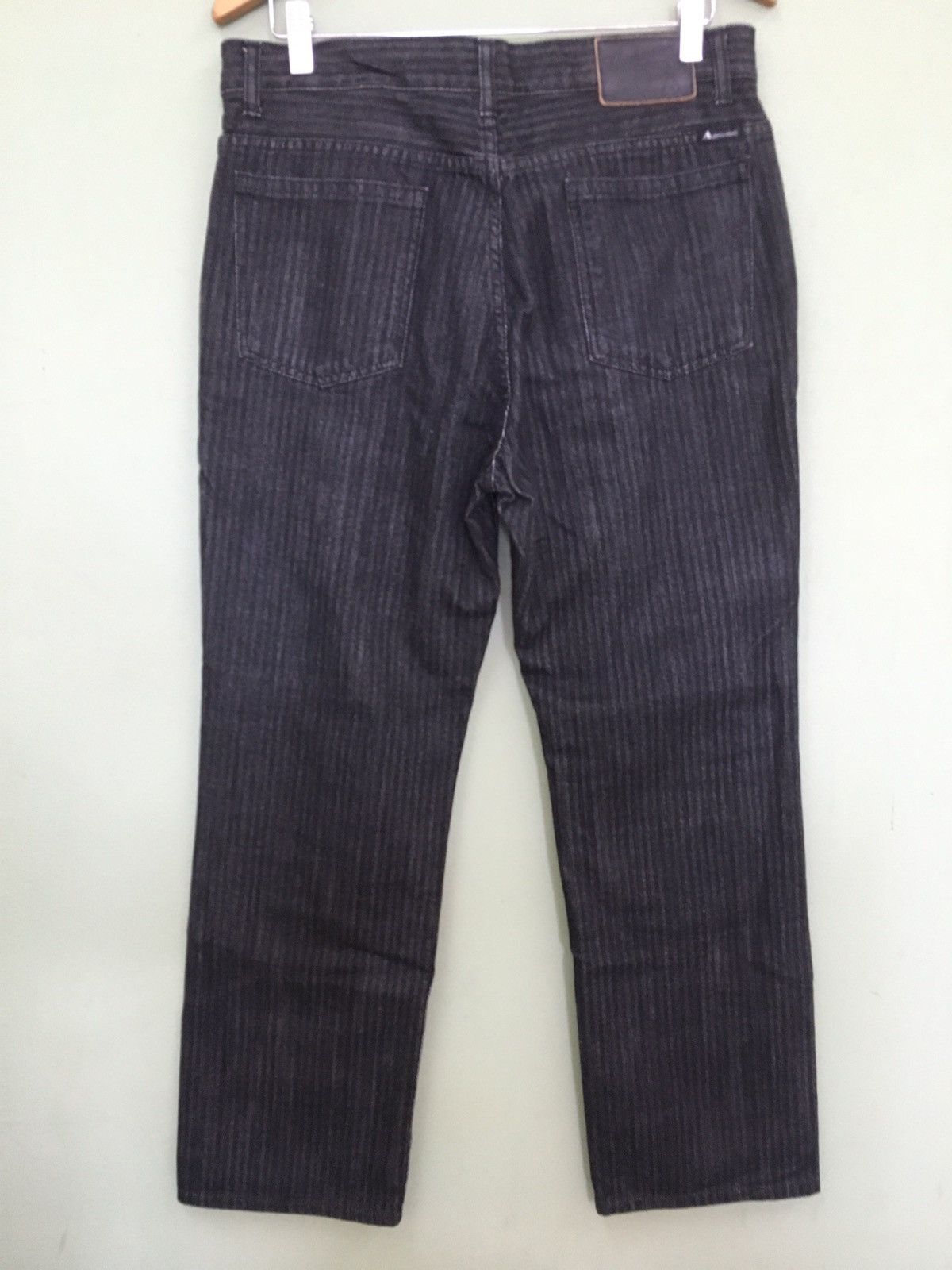 Aquascutum AQUASCUTUM - STRAIGHT FIT HICKORY STRIPE DENIM PANTS Size US 33 - 7 Thumbnail