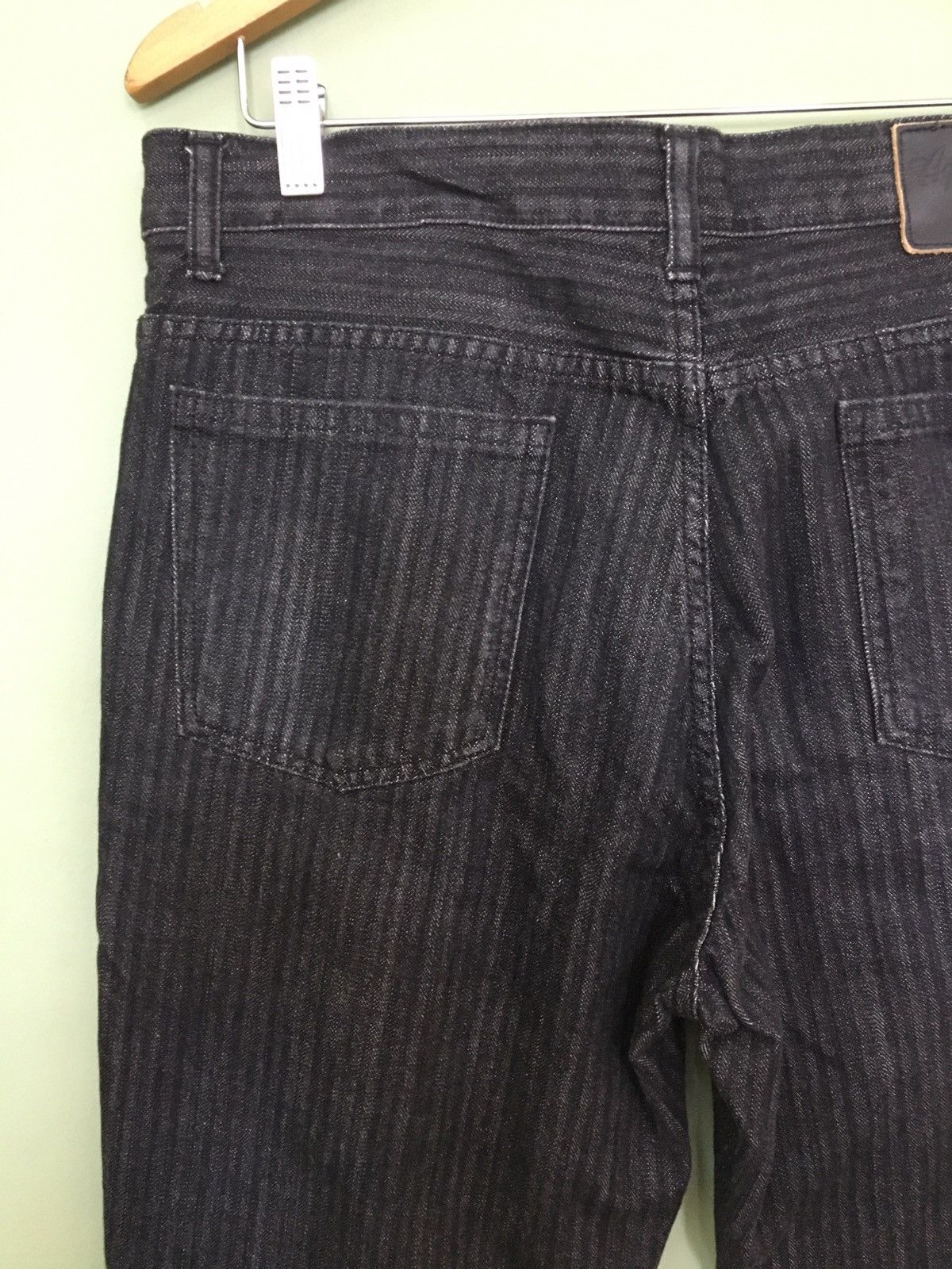 Aquascutum AQUASCUTUM - STRAIGHT FIT HICKORY STRIPE DENIM PANTS Size US 33 - 9 Thumbnail