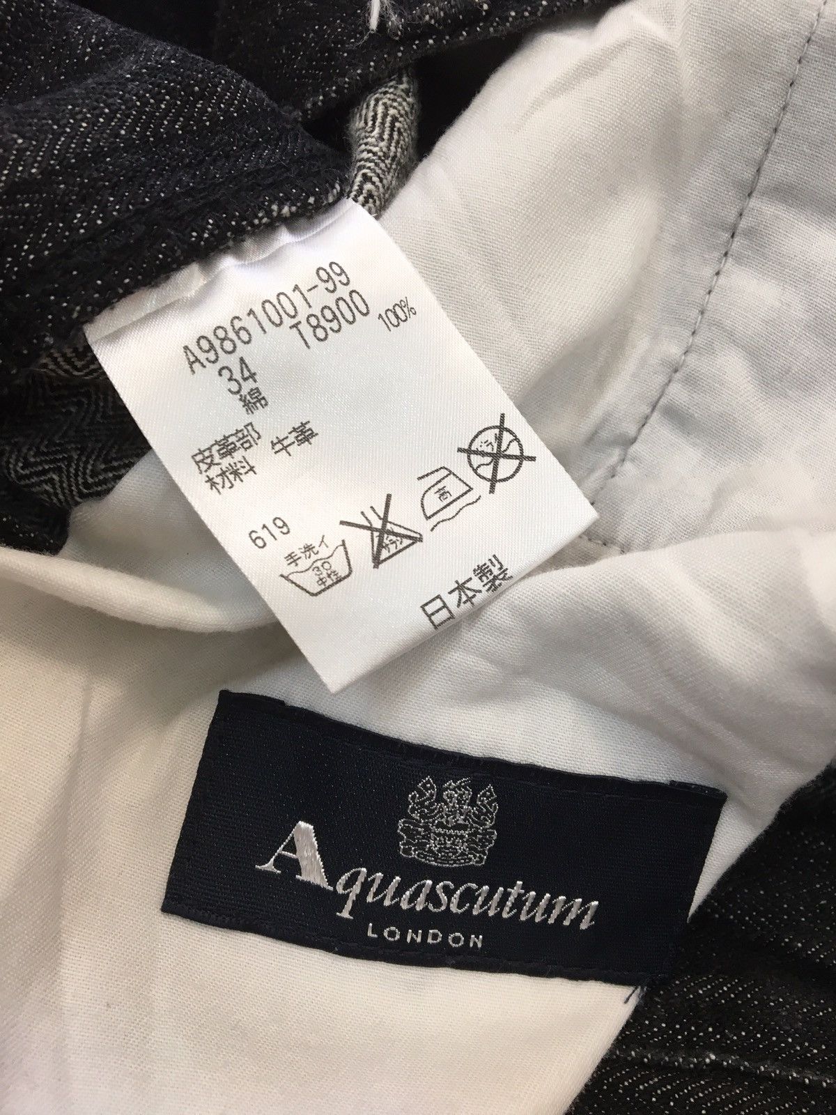 Aquascutum AQUASCUTUM - STRAIGHT FIT HICKORY STRIPE DENIM PANTS Size US 33 - 11 Thumbnail