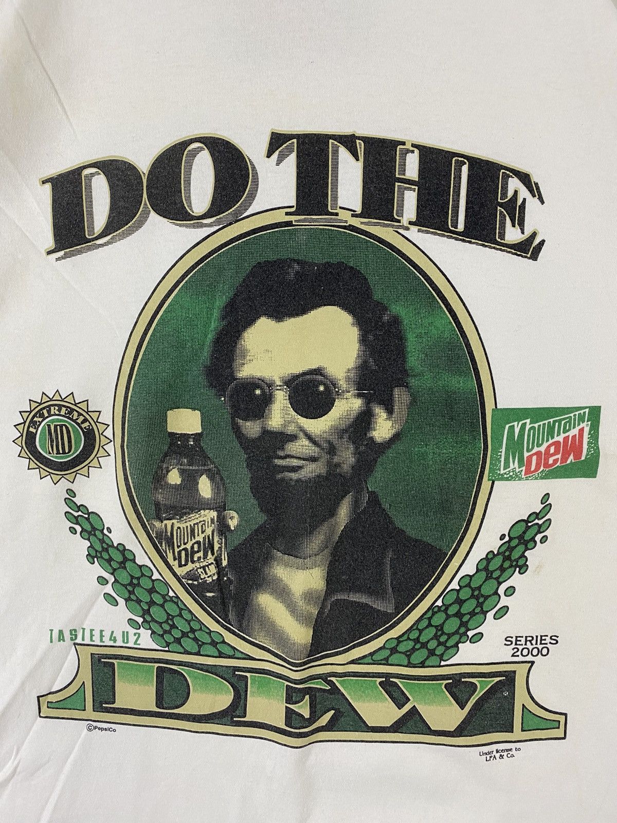 Rap Tees vintage 90s abraham lincoln parody mountain dew t-shirts Size US L / EU 52-54 / 3 - 3 Thumbnail
