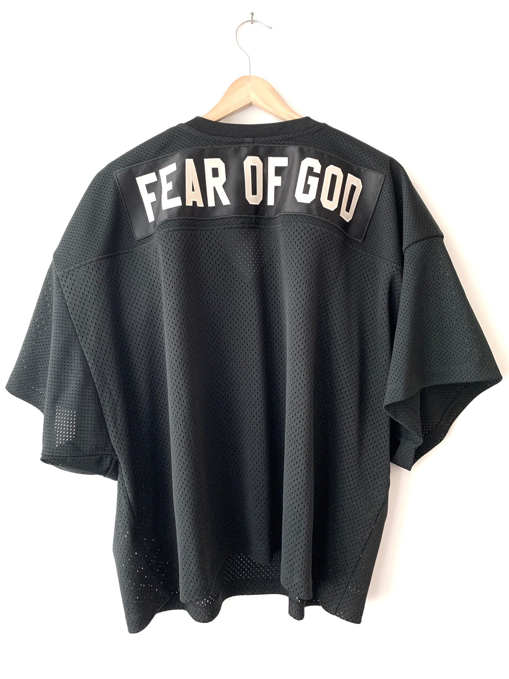 Fear of God FOG Logo Mesh Football Jersey SZ L | Grailed