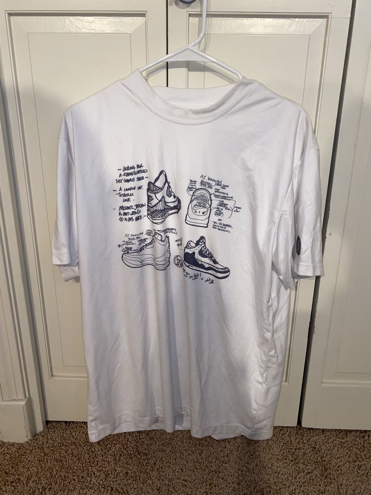 Jordan Brand Nike Jordan x Nike Tinker Hatfield Air Jordan 3 Blueprint Tee Grailed