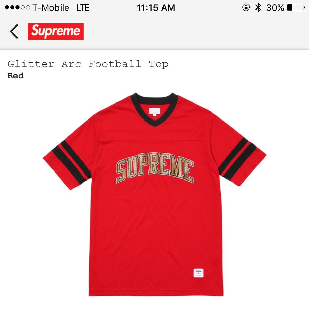 Supreme, Shorts, Supreme Glitter Arc Football Jersey