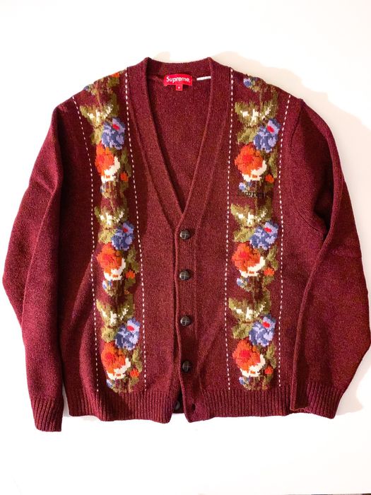 Supreme Floral Stripe Cardigan | Grailed