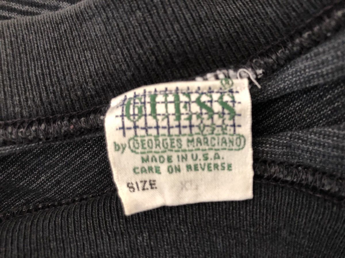 Guess Vintage 90s Guess Basic Jeans Made in Usa Striped tee Size US XL / EU 56 / 4 - 9 Thumbnail