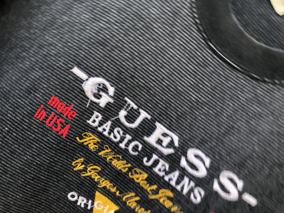 Guess Vintage 90s Guess Basic Jeans Made in Usa Striped tee Size US XL / EU 56 / 4 - 3 Thumbnail