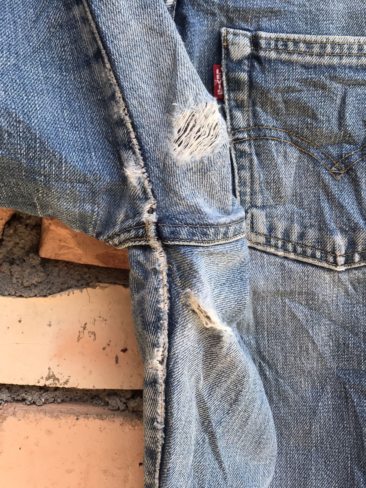 Levi's Vintage Clothing × Seditionaries Vintage levis big E distressed denim Size US 31 - 8 Thumbnail