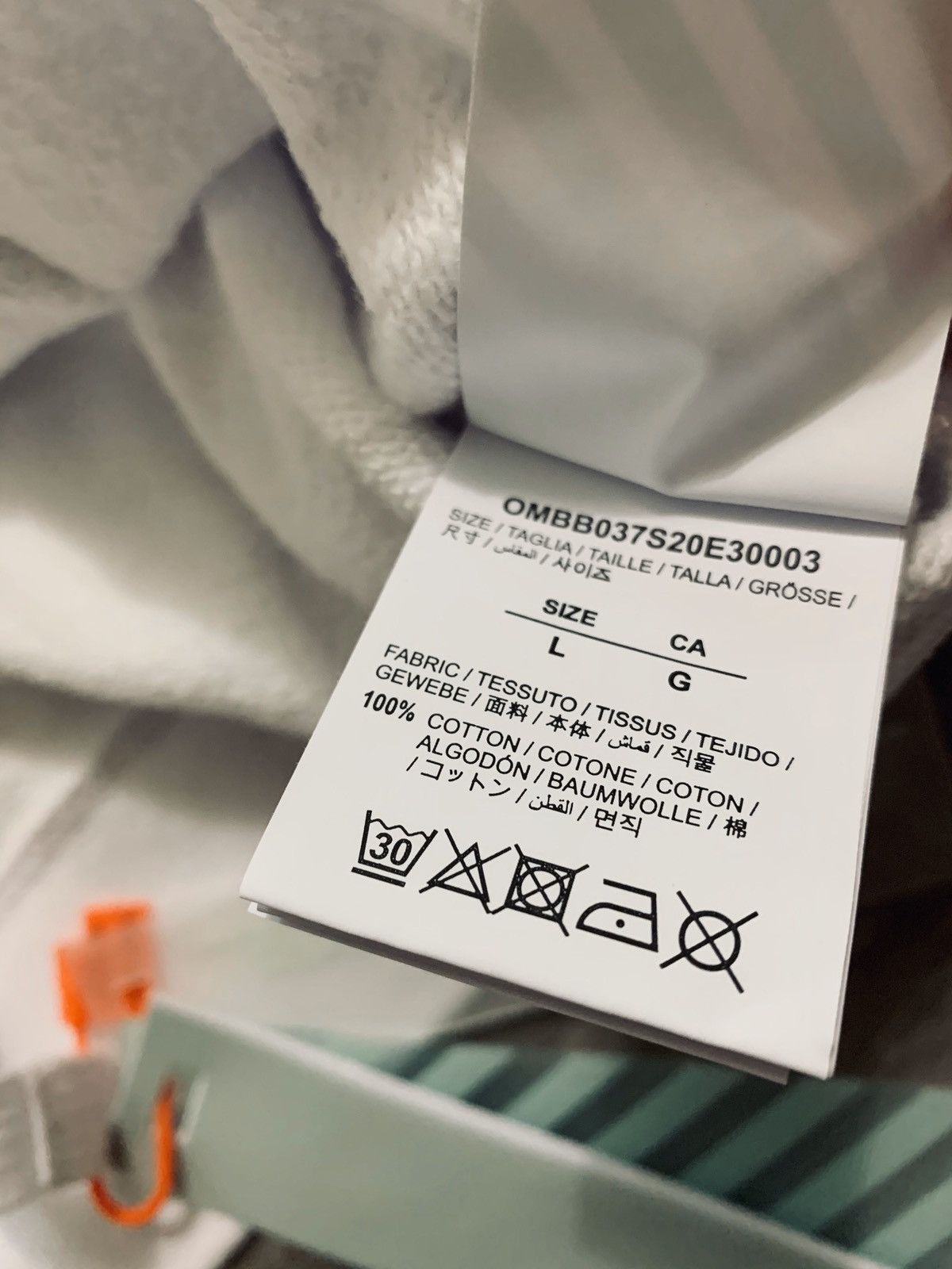 Off-White Airport tape arrows hoodie white size L