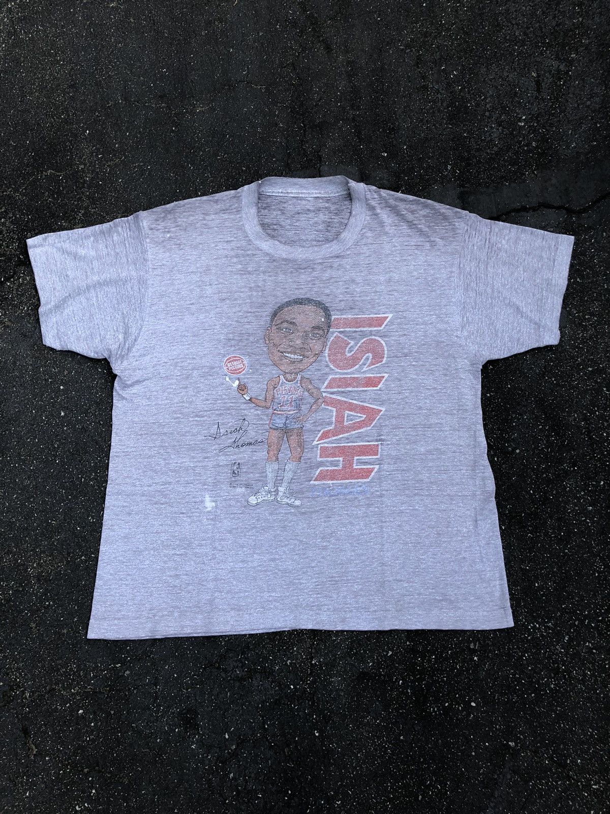 NBA Vintage 90s Isiah Thomas Detroit Bad Boys Sun Faded shirt Size US L / EU 52-54 / 3 - 1 Thumbnail