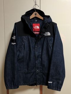 Supreme The North Face Denim Dot Shot Jacket | Grailed