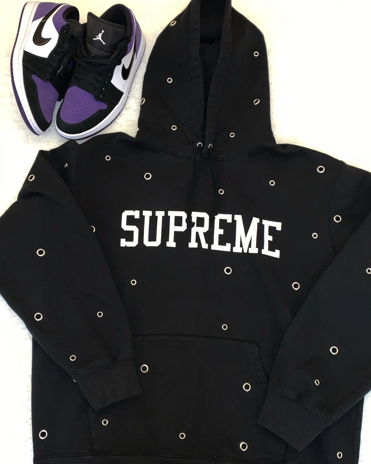 Eyelet Hooded Sweatshirt - spring summer 2020 - Supreme