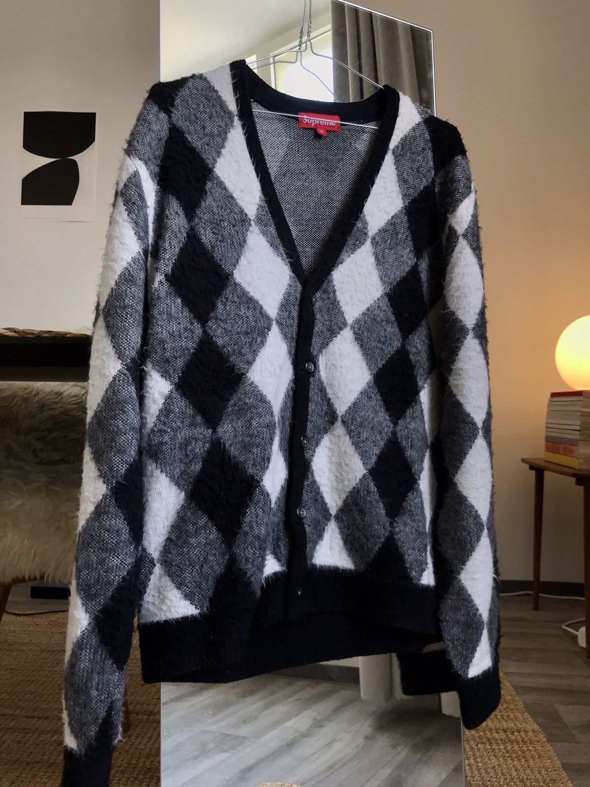 Supreme Brushed Argyle Cardigan | Grailed