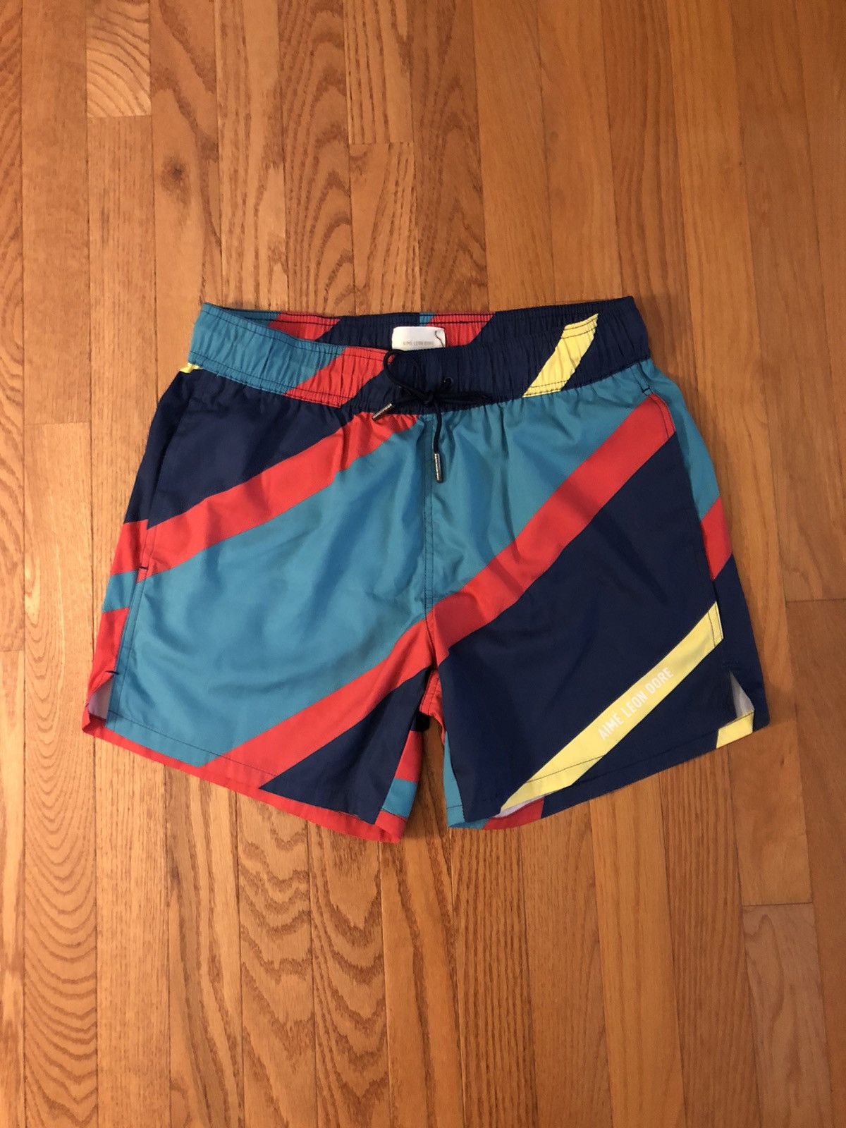 Aime Leon Dore Aime Leon Dore Nautical Stripe Swim Shorts - Size M Size US 30 / EU 46 - 1 Thumbnail