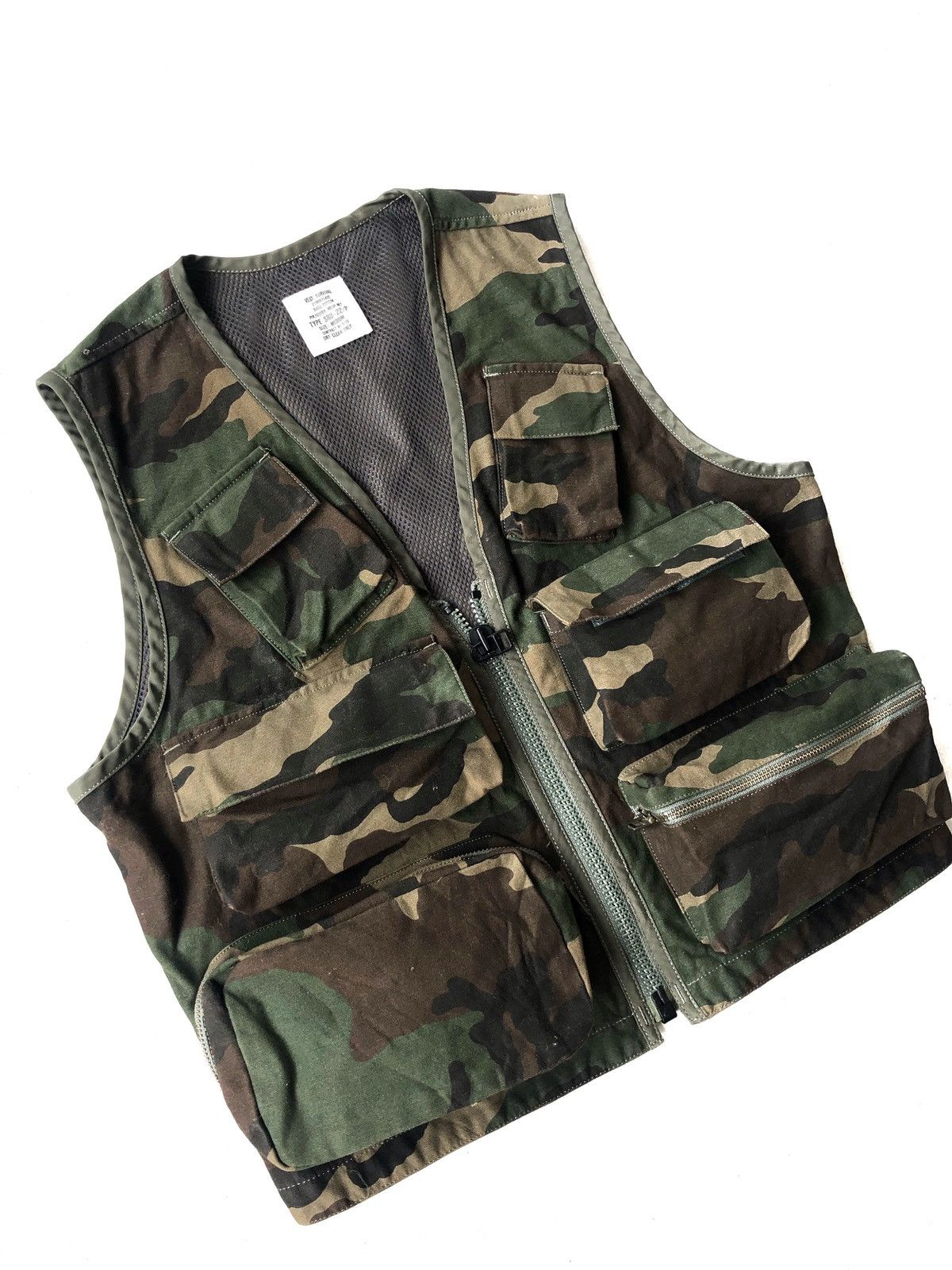 Vintage 1980s Survival Camo Type SRU-22P Tactical Vest