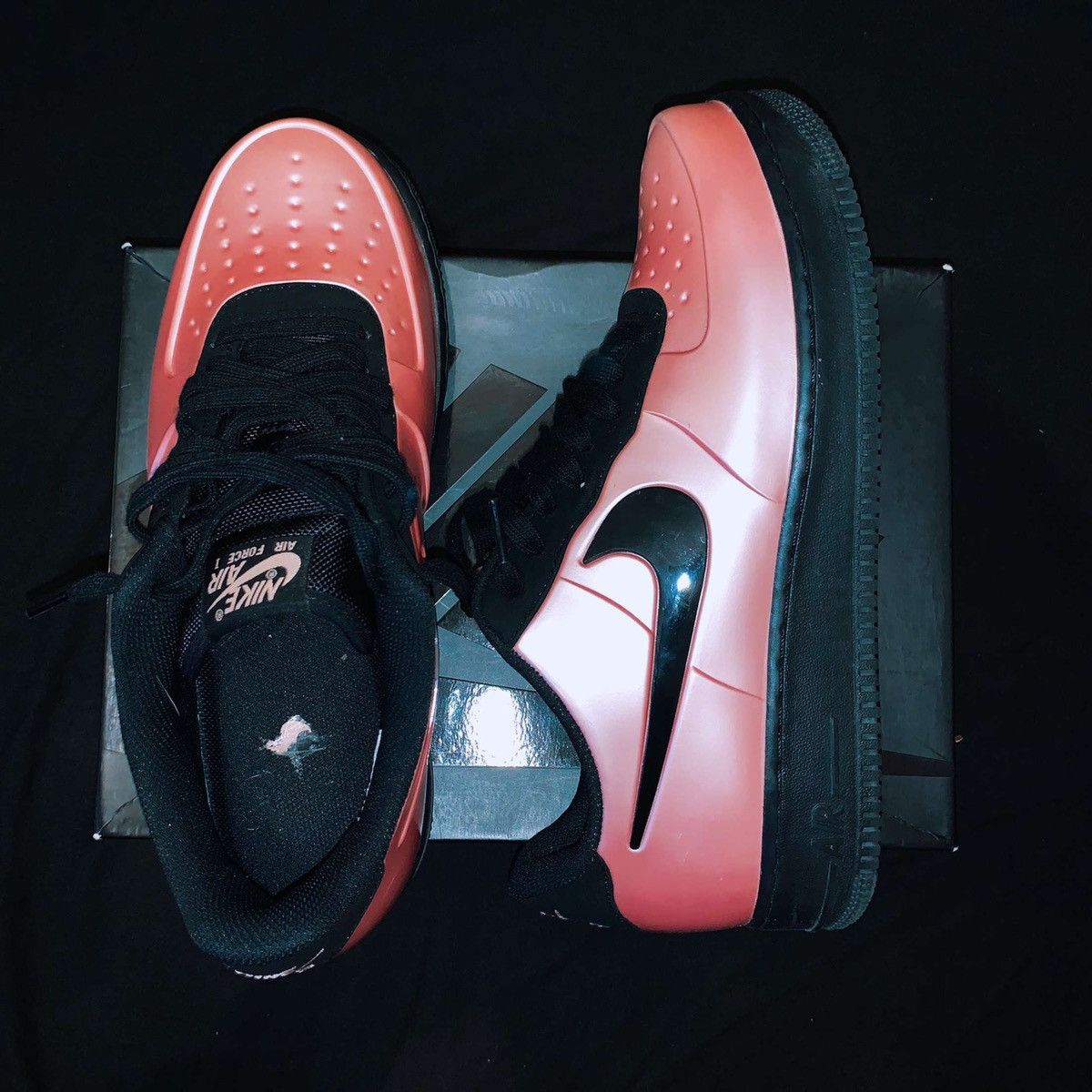 Nike air force 1 foamposite coral stardust best sale