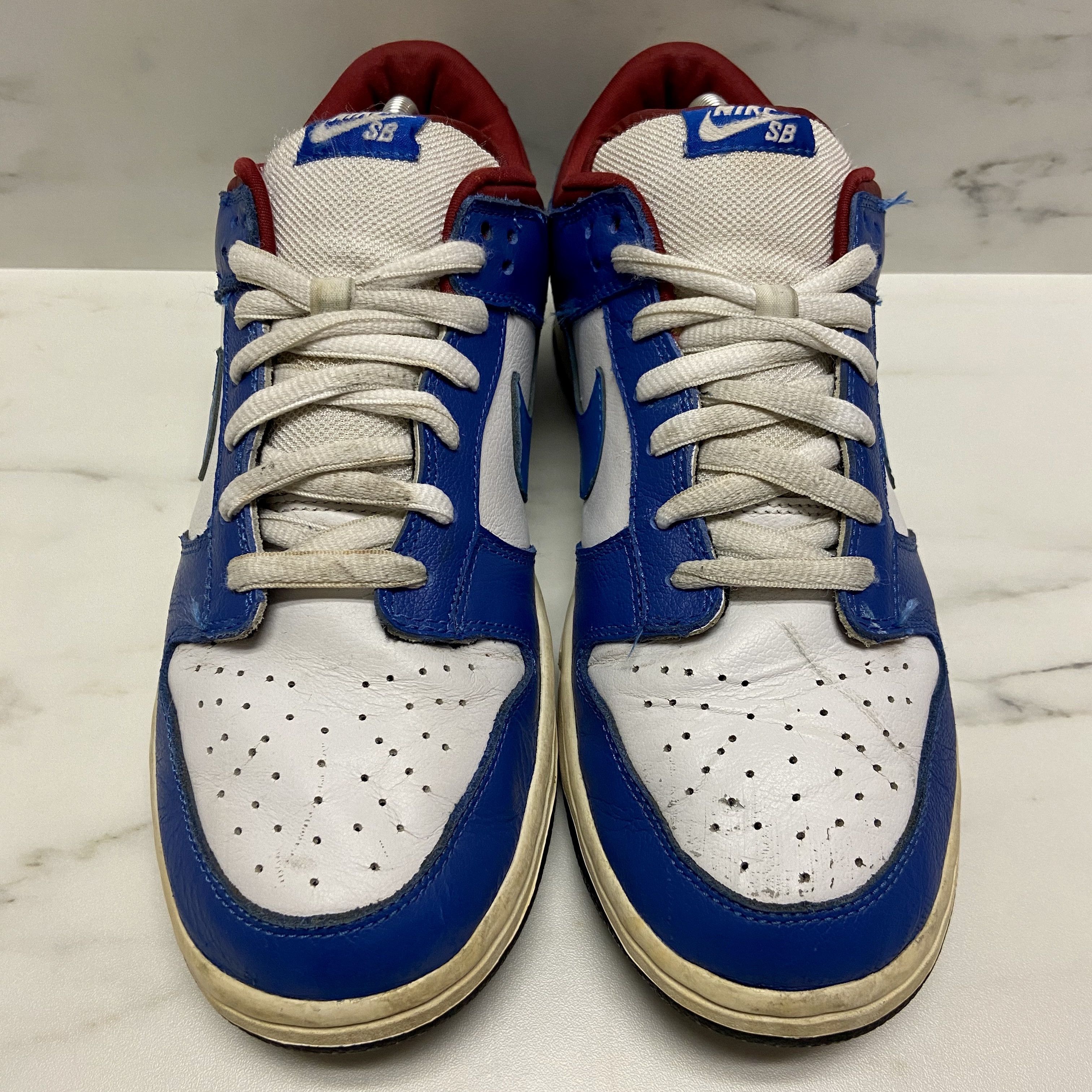 Nike 2006 Nike SB Dunk Low Pro Neptune Blue / White / Red FT Size US 11 / EU 44 - 2 Thumbnail