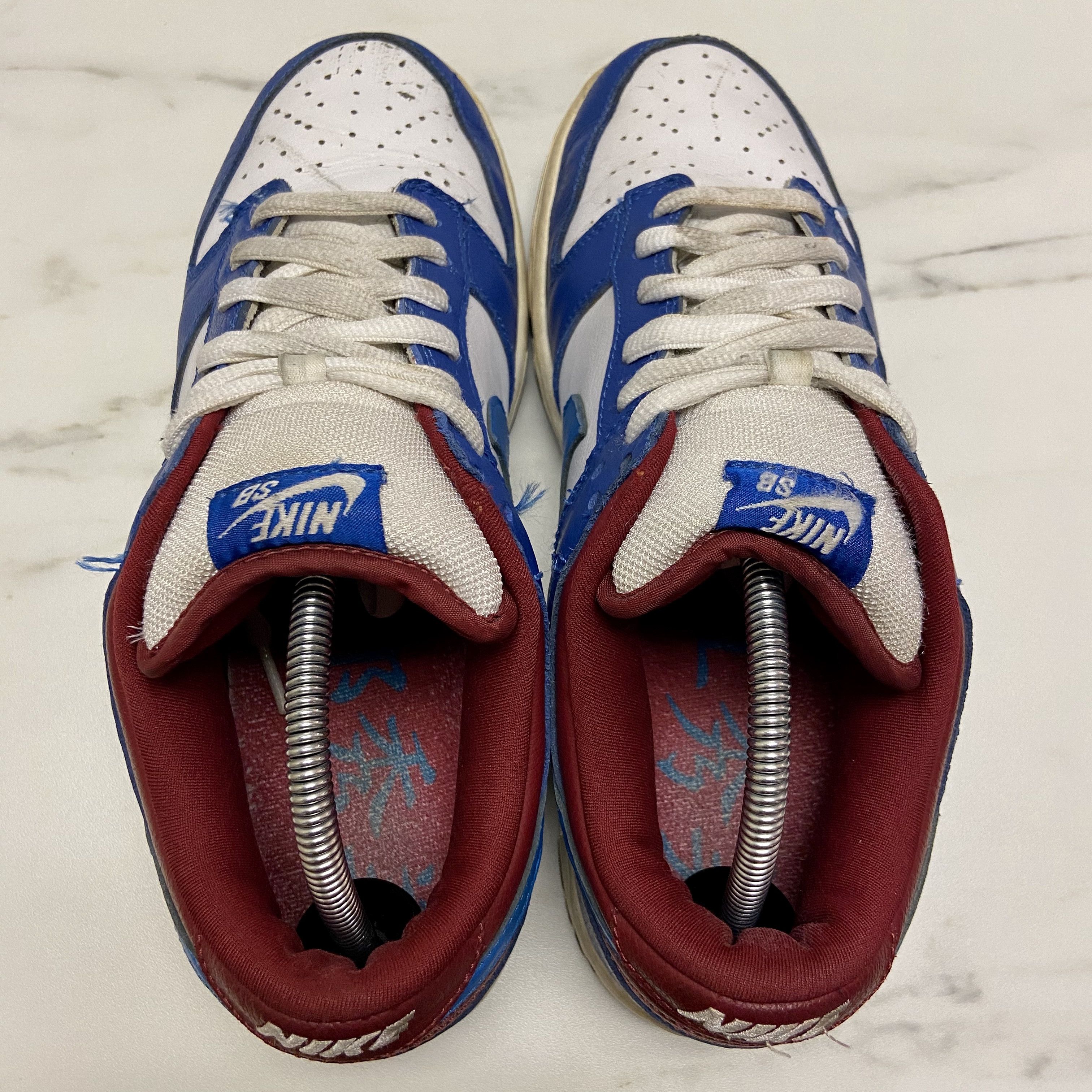 Nike 2006 Nike SB Dunk Low Pro Neptune Blue / White / Red FT Size US 11 / EU 44 - 4 Thumbnail