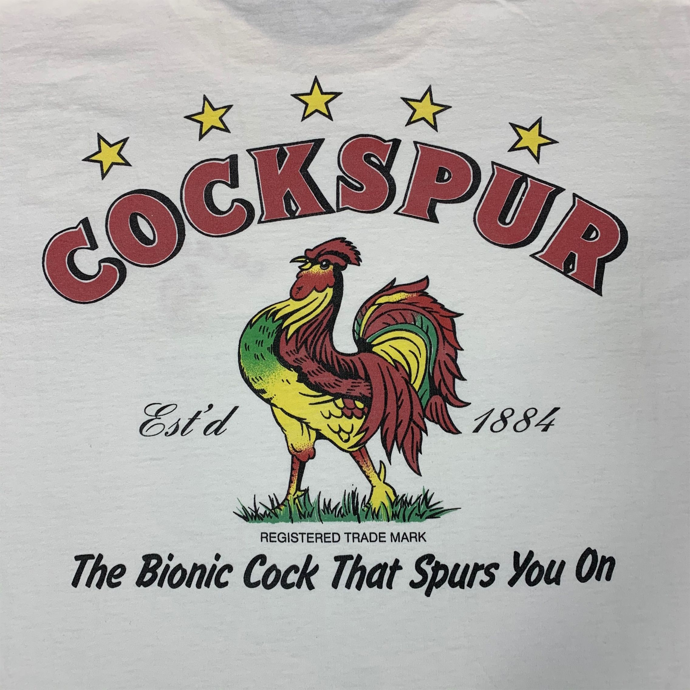 Vintage cockspur fine selling rum the bionic that spurs on you shirt